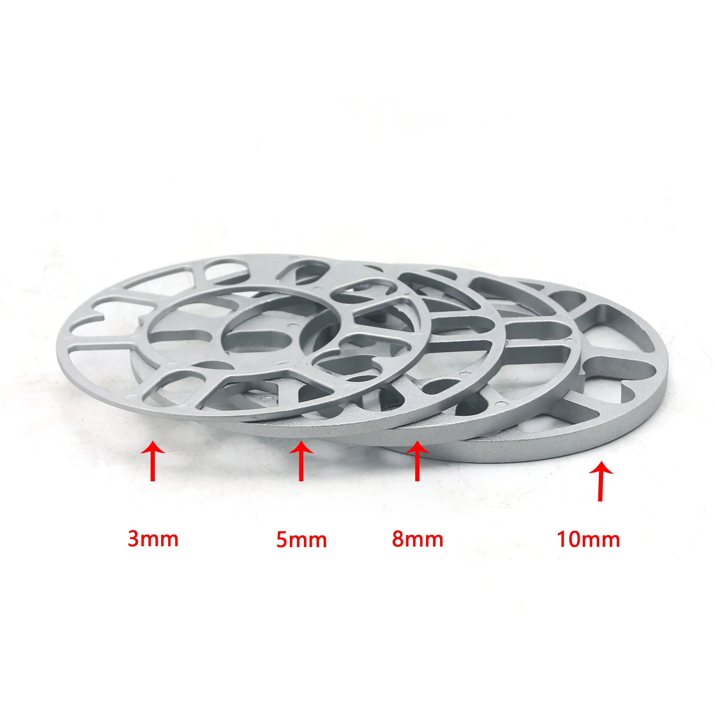 알루미늄 범용 자동차 휠 스페이서 심 플레이트, 3mm, 5mm, 8mm, 10mm, 4x100, 4x114.3, 5x100, 5x108, 5x114.3, 5x120 에 적합, 1PC