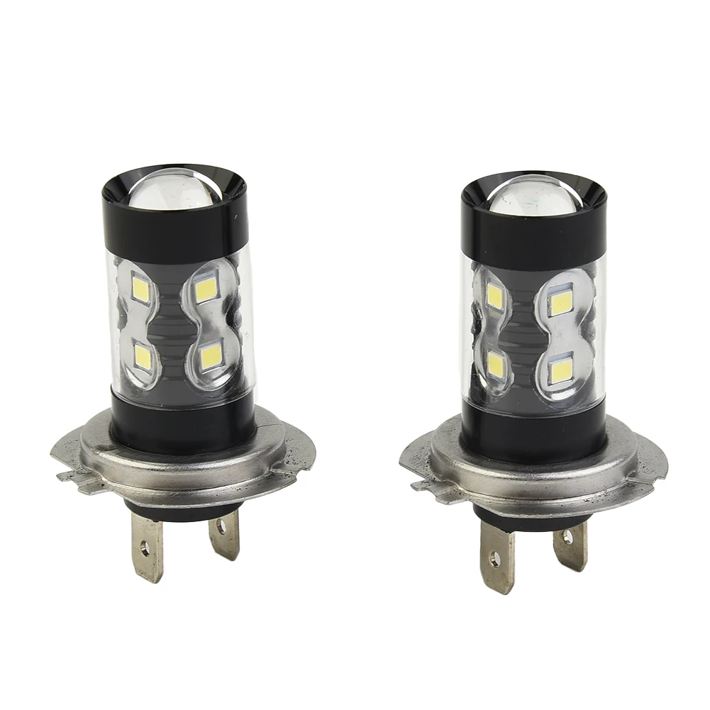 H7 160W 고출력 LED 램프 전조등 안개등 DRL 전구, 6000K 백색광 LED 전면 안개등 고출력 운전 램프, 2 개
