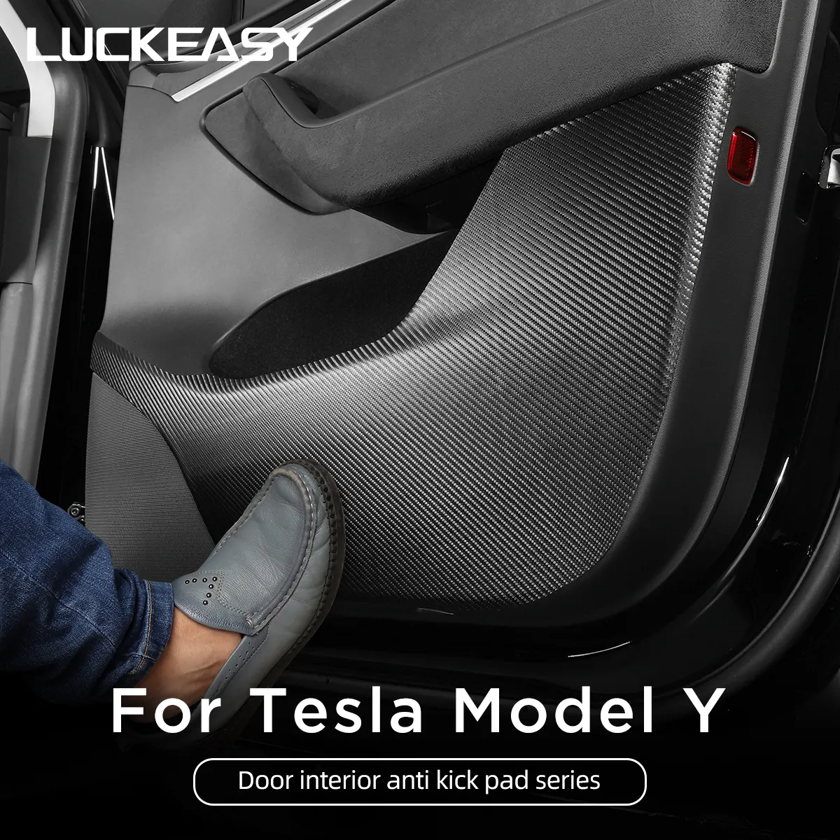 LUCKEASY 테슬라 모델 Y 2020-2024 용 자동차 문짝 글러브 박스, 대시 보드 아래 킥 방지 패드, 측면 가장자리 필름 보호대 스티커 title=LUCKEASY 테슬라 모델 Y 2020-2024 용 자동차 문짝 글러브 박스, 대시 보드 아래 킥 방지 패드, 측면 가장자리 필름 보호대 스티커 