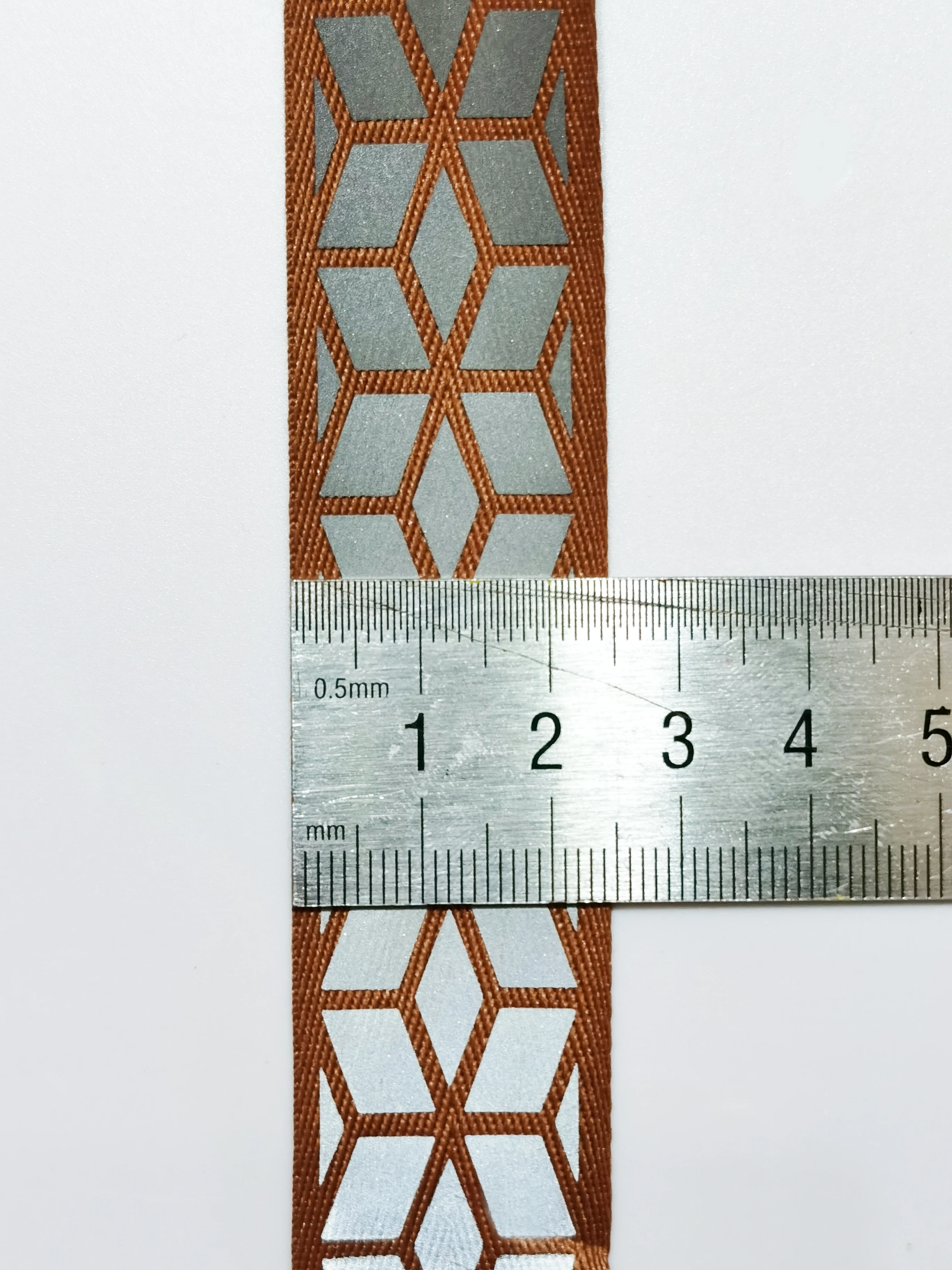 높은 밝기 반사 웨빙, 인쇄 리본 테이프, 의류 가방 바느질, 5m, 2.5cm