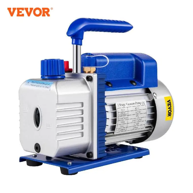 VEVOR 냉매 진공 펌프, 매니폴드 게이지 포함 또는 미포함, 1 스테이지, 1.8CFM-12CFM 냉매, 에어컨, HVAC 유지 보수 title=VEVOR 냉매 진공 펌프, 매니폴드 게이지 포함 또는 미포함, 1 스테이지, 1.8CFM-12CFM 냉매, 에어컨, HVAC 유지 보수 