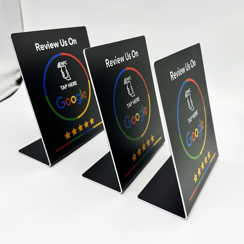 NFC 13.56MHz Google Review NFC 스탠드 디스플레이 테이블 디스플레이, NFC 탭 카드 스탠드, Google NT/AG215 504 바이트 NFC 스탠드