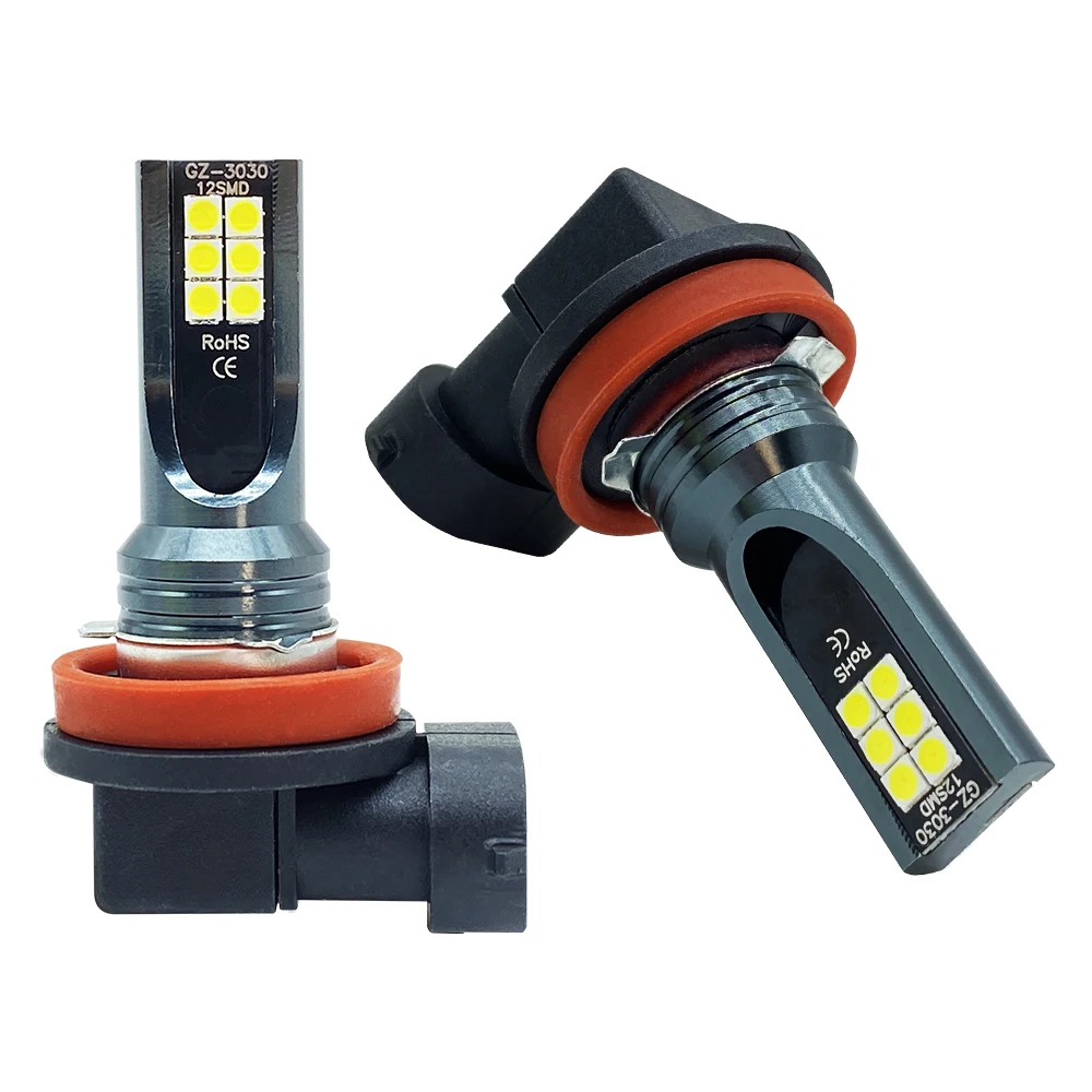 9005 9006 LED 헤드라이트, 자동차 안개등 전구, DRL H4 H7, 6000K, 8000LM, 80W, 12V, H11, H8, H9, H10, H1, H3, 2 개