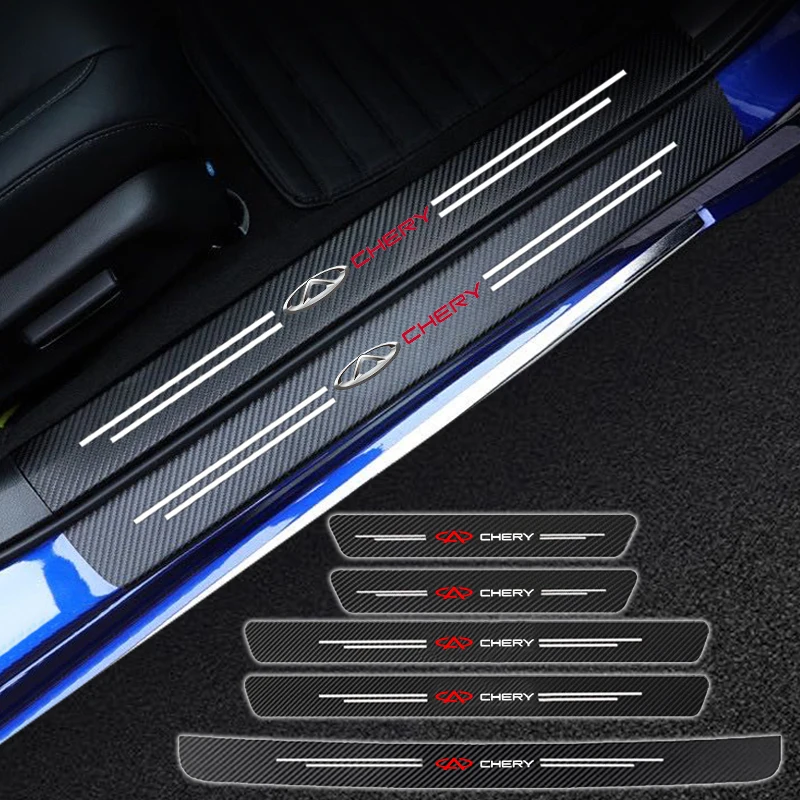 자동차 문짝 문턱 스커프 플레이트, Chery TIGGO 2 3 4 5 7 Pro 8 3X A1 QQ Arrizo 탄소 섬유 트렁크 범퍼 스티커 액세서리 title=자동차 문짝 문턱 스커프 플레이트, Chery TIGGO 2 3 4 5 7 Pro 8 3X A1 QQ Arrizo 탄소 섬유 트렁크 범퍼 스티커 액세서리 