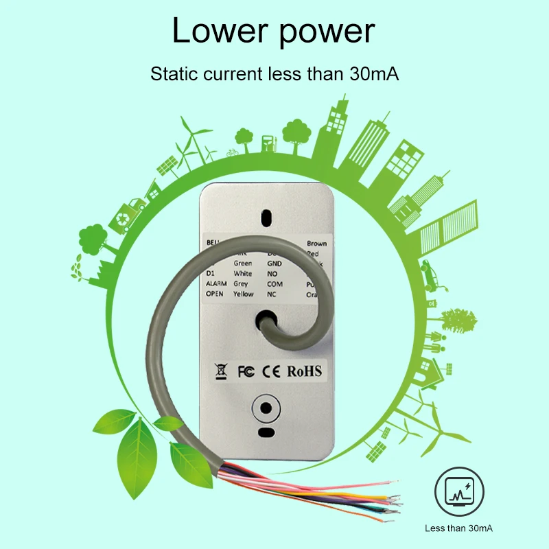 RETEKESS T-AC03 Rfid 문짝 접근 제어 시스템, IP68 방수 키패드 근접 카드, 2000 사용자 독립