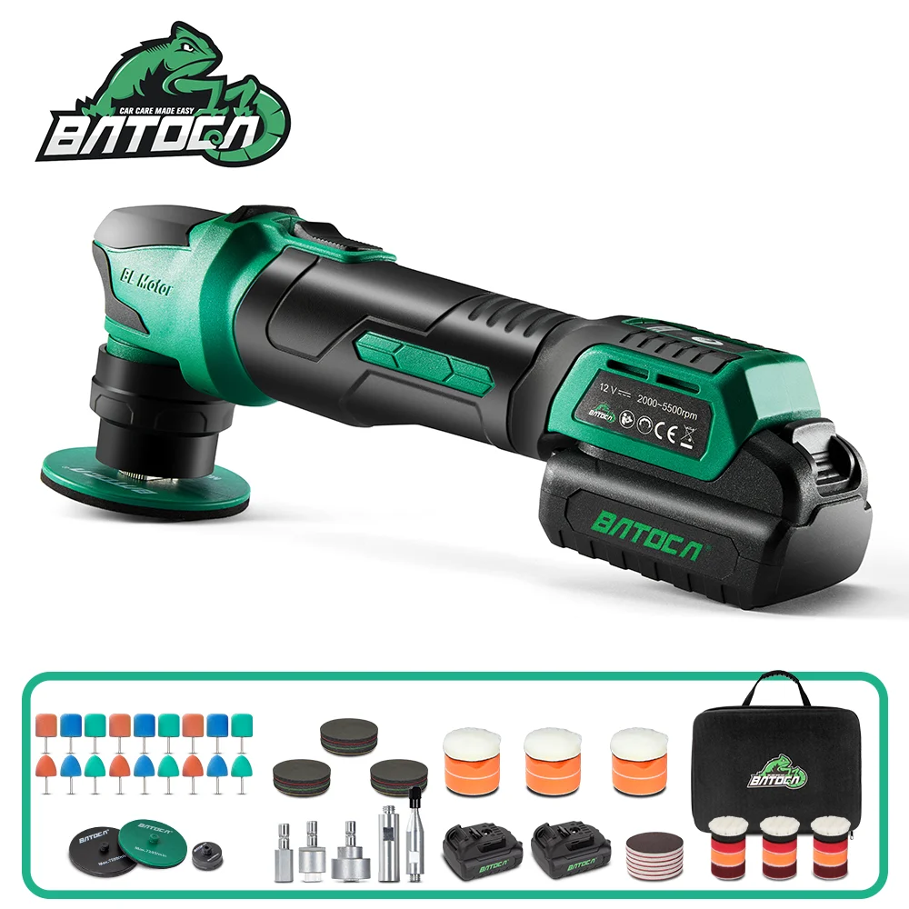 BATOCA S4 무선 자동차 광택기, 3mm, 12mm, 랜덤 궤도 프리, 2.0Ah 리튬 배터리, 2 개 title=BATOCA S4 무선 자동차 광택기, 3mm, 12mm, 랜덤 궤도 프리, 2.0Ah 리튬 배터리, 2 개 
