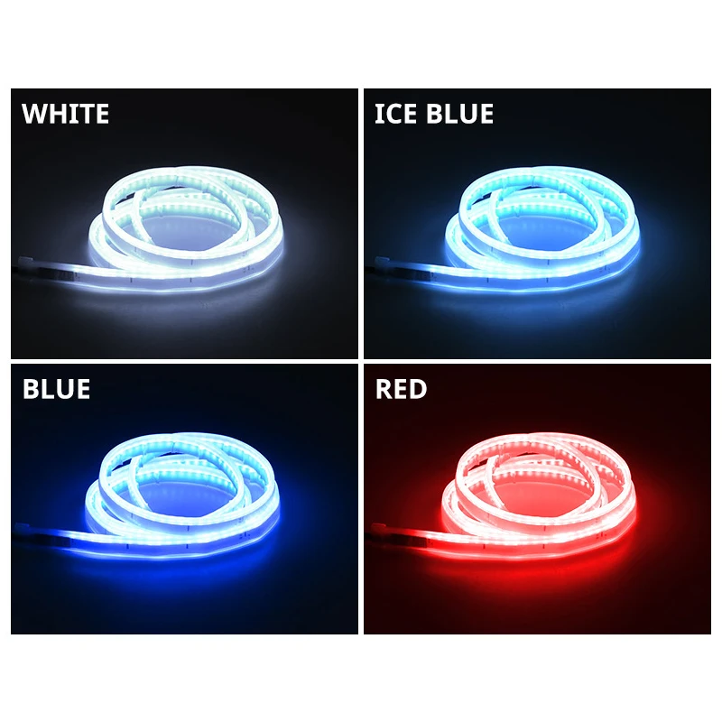 최신 LED 자동차 후드 라이트, 방향 지시등 스캔 시작 DRL 동적 주간 주행 조명, 자동 장식 앰비넷 램프, 12V