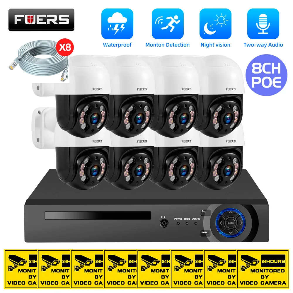FUERS 카메라 시스템 비디오 감시 키트, PTZ 카메라, 야외 양방향 오디오, 풀 컬러 야간, 8CH Poe, 4MP, 8MP title=FUERS 카메라 시스템 비디오 감시 키트, PTZ 카메라, 야외 양방향 오디오, 풀 컬러 야간, 8CH Poe, 4MP, 8MP 