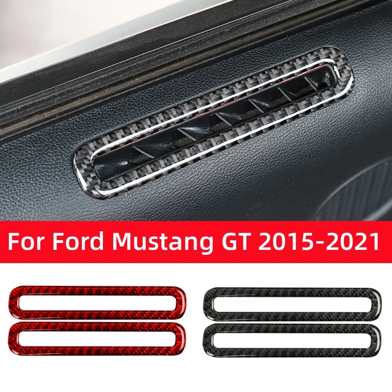 포드 머스탱 GT 2015-2021 용 자동차 악세사리, 탄소 섬유, 사이드 문짝 김서림 제거기, 통풍구 프레임 스티커, 인테리어 트림 title=포드 머스탱 GT 2015-2021 용 자동차 악세사리, 탄소 섬유, 사이드 문짝 김서림 제거기, 통풍구 프레임 스티커, 인테리어 트림