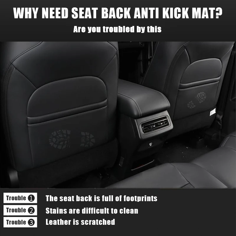 토요타 코롤라 크로스 2020 22 2023 2024 시트 백 안티 킥 패드, 시트 백 커버 보호, 자동차 킥 매트 인테리어 액세서리