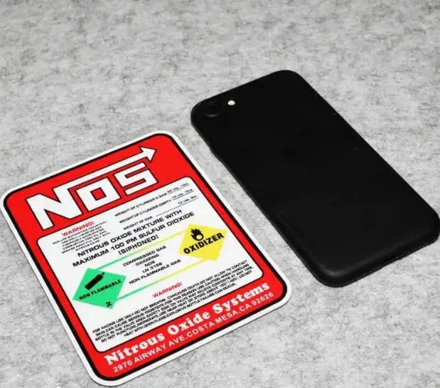 NOS 질소 산화물 시스템 스티커 튜닝 레이싱 비닐, 모토크로스 레이싱 카 스타일링, 드래그 레이싱 크리에이티브 자동차 스티커