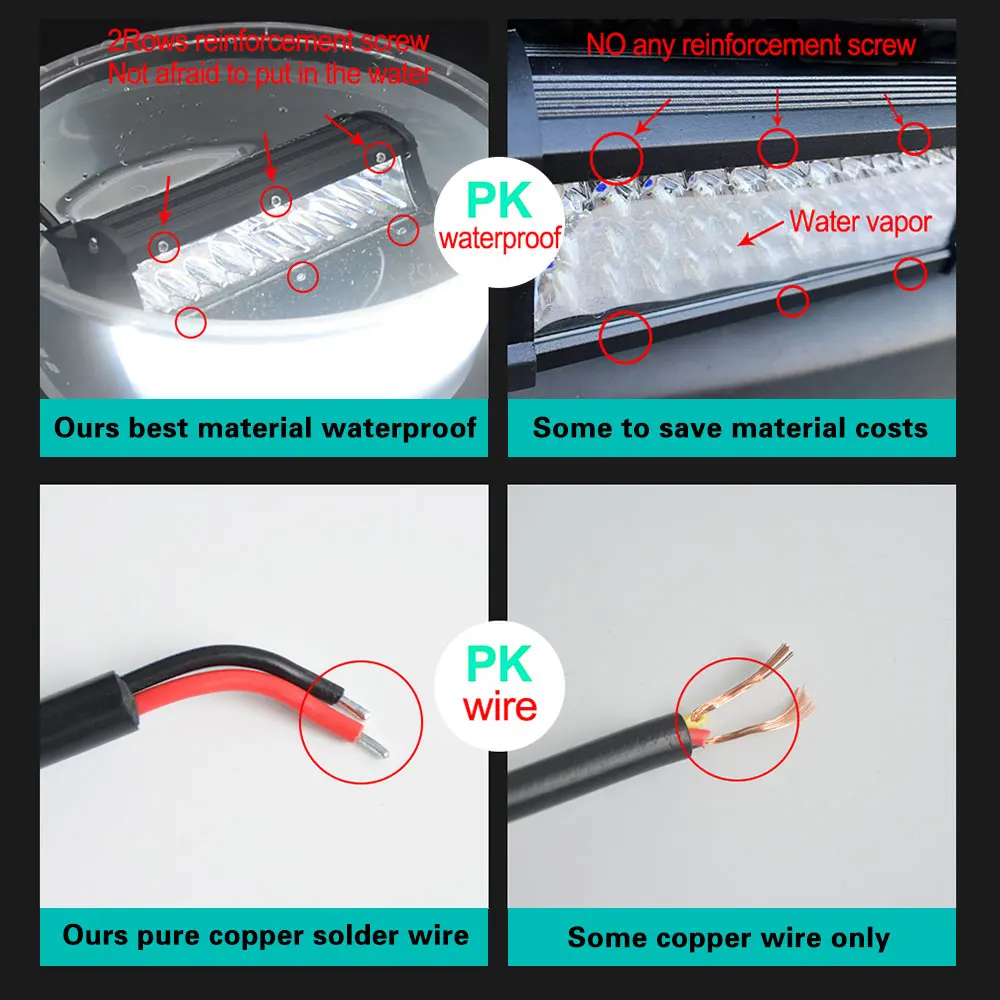 자동차 Sportlight LED 작업 표시 줄 오프로드 홍수 조명 운전 헤드 라이트 4/5/7Inch 램프 콤보 빔 12V 24V ATV SUV