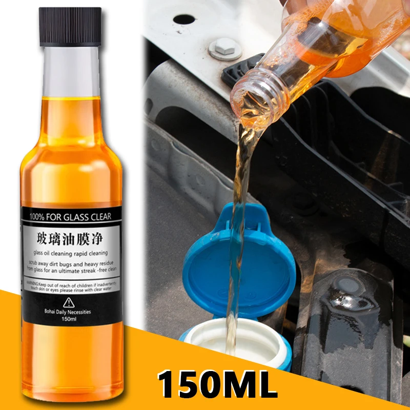 자동차 앞 유리 오일 필름 리무버, 깨끗한 물 스팟용 범용 광택제 유리 클리너, 레인 마크 자동차 액세서리, 150ml, 1 개 title=자동차 앞 유리 오일 필름 리무버, 깨끗한 물 스팟용 범용 광택제 유리 클리너, 레인 마크 자동차 액세서리, 150ml, 1 개
