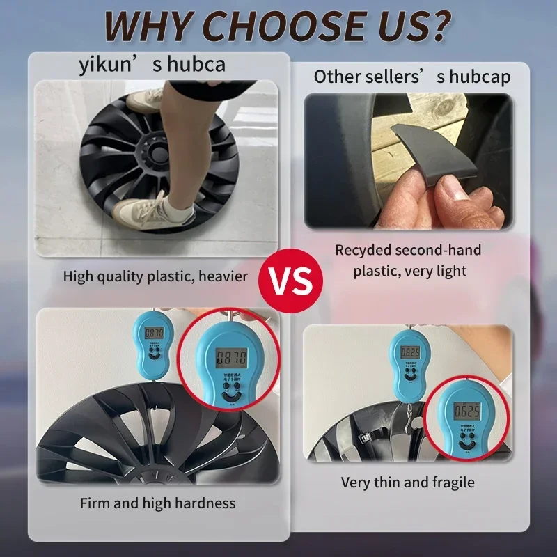 차량용 허브 캡 교체 휠 캡, 테슬라 모델 Y 2023 2024 풀 커버 액세서리, 19 인치 성능, 4 개
