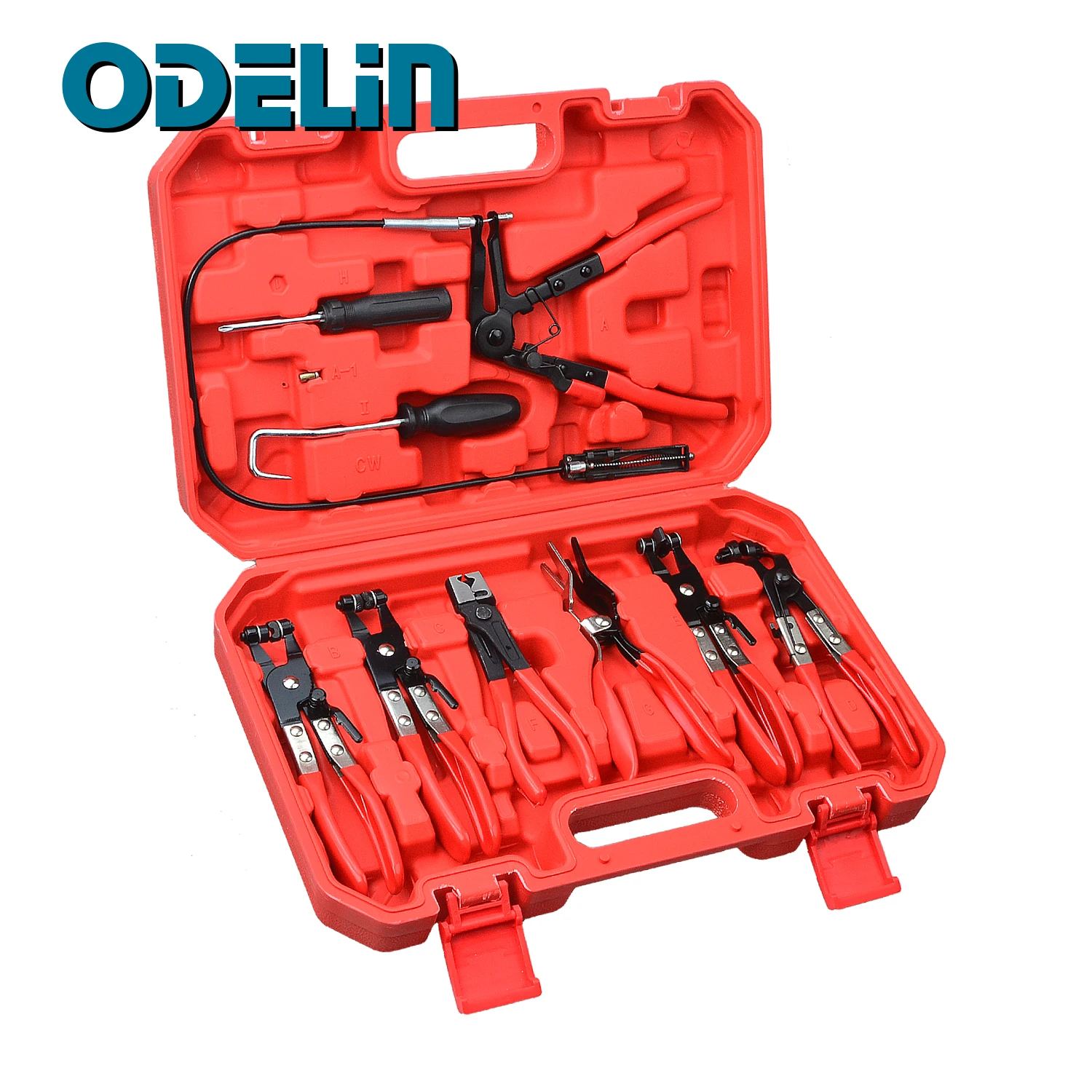 호스 클램프 플라이어 세트, 유연한 케이블 링 플라이어, 기계 도구, 9 개 title=호스 클램프 플라이어 세트, 유연한 케이블 링 플라이어, 기계 도구, 9 개 