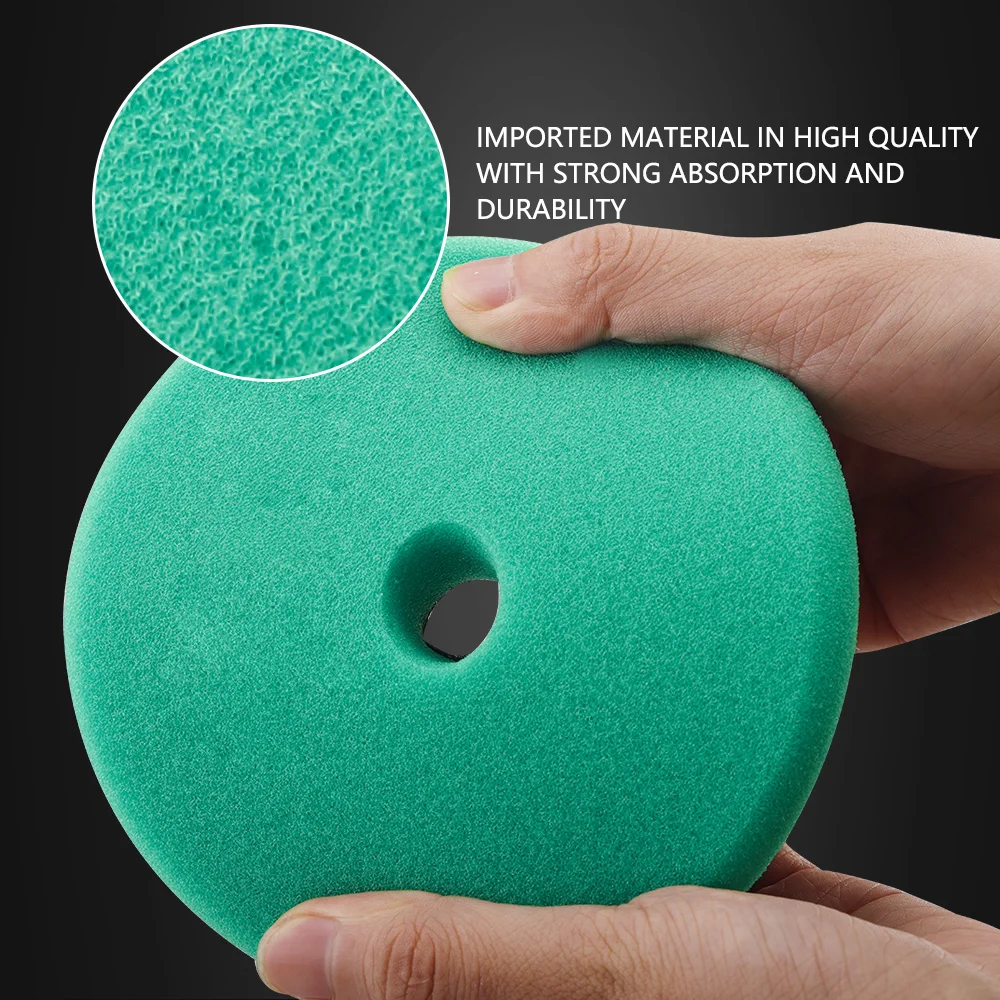 SPTA 자동차 T자형 스펀지 버핑 연마 패드, 플랫 폴리셔 패드, 스크래치 제거, 연마 및 왁싱, 단일 판매, 3 인치, 5 인치, 6 인치