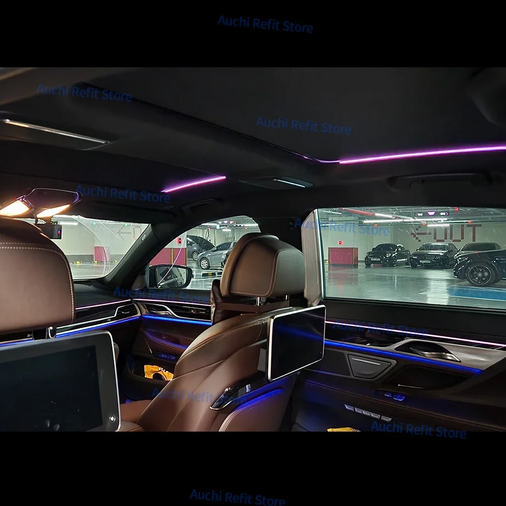 LED 선루프 자동차 지붕 파노라마 채광창, 주변 조명, 리핏, BMW 3/5 시리즈 G20 G30 G01 G05 X3 X4 X5 X6 X7 용, 11 가지 색상