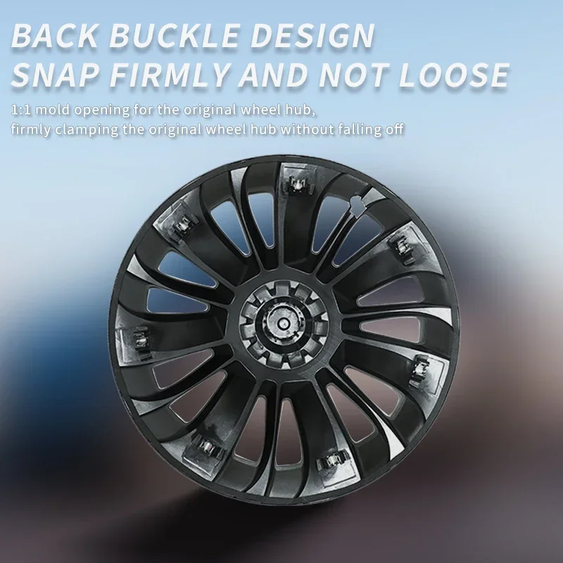 차량용 허브 캡 교체 휠 캡, 테슬라 모델 Y 2023 2024 풀 커버 액세서리, 19 인치 성능, 4 개