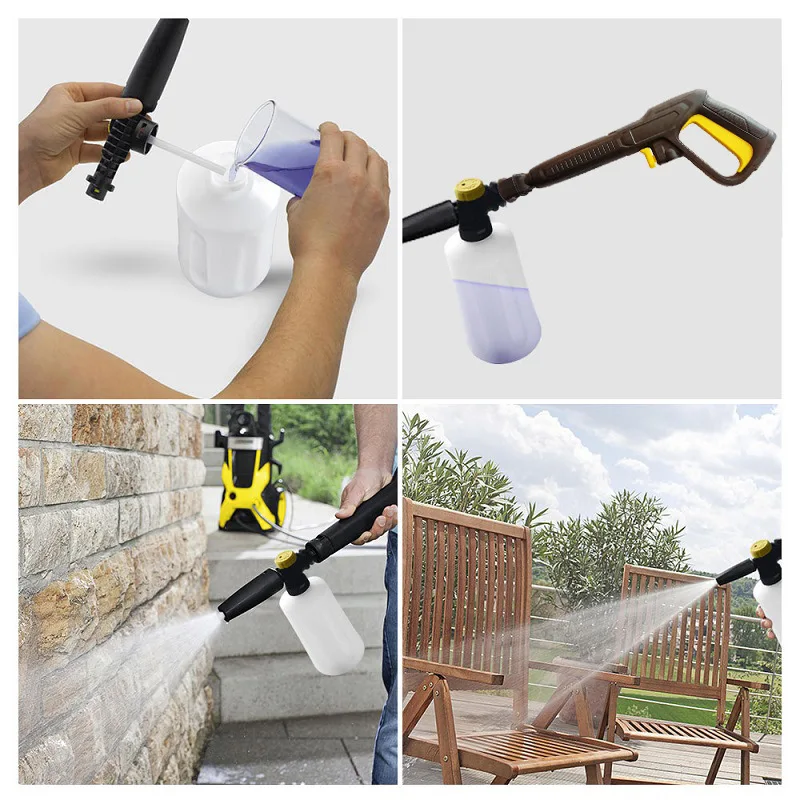 Karcher K 시리즈용 고압 스프레이건, 세차 물총 청소 스템 폼 포트, 조정 가능한 과급 터보 건 헤드
