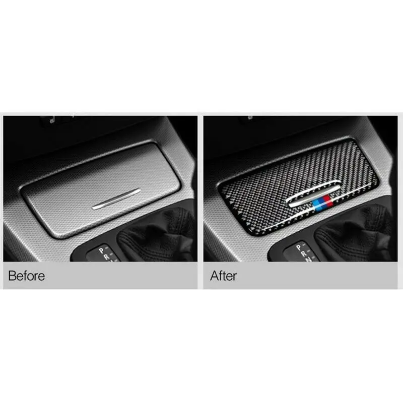 자동차 인테리어 보관함 패널 트림 커버 데칼, 탄소 섬유 스티커, 자동차 액세서리, BMW 3 시리즈 E90 E92 2005-2012, 1PC