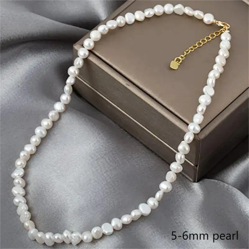 진짜 천연 바로크 담수 진주 초커 목걸이, 여성 소녀 선물, 인기 AA 5-6mm, 8-9mm 진주 주얼리 목걸이 title=진짜 천연 바로크 담수 진주 초커 목걸이, 여성 소녀 선물, 인기 AA 5-6mm, 8-9mm 진주 주얼리 목걸이 