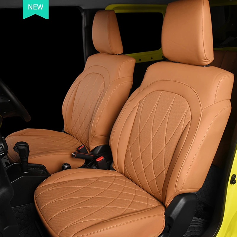 JIMNY JB64 JB74 용 새 카시트 커버 풀 서라운드 2019 2020 2021 2022 PU 가죽 쿠션 방수 인테리어 액세서리