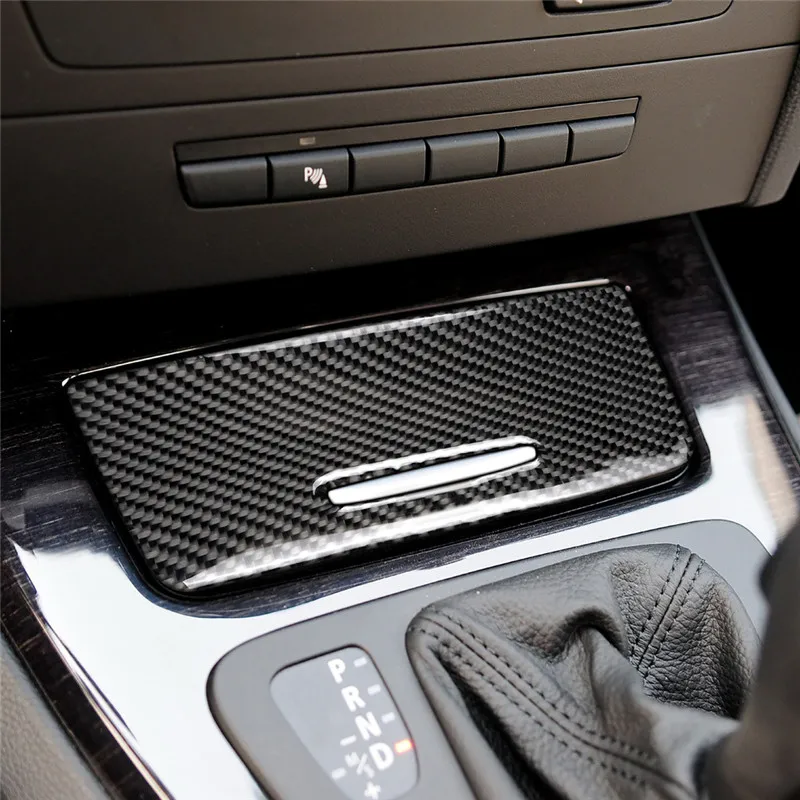 자동차 인테리어 보관함 패널 트림 커버 데칼, 탄소 섬유 스티커, 자동차 액세서리, BMW 3 시리즈 E90 E92 2005-2012, 1PC