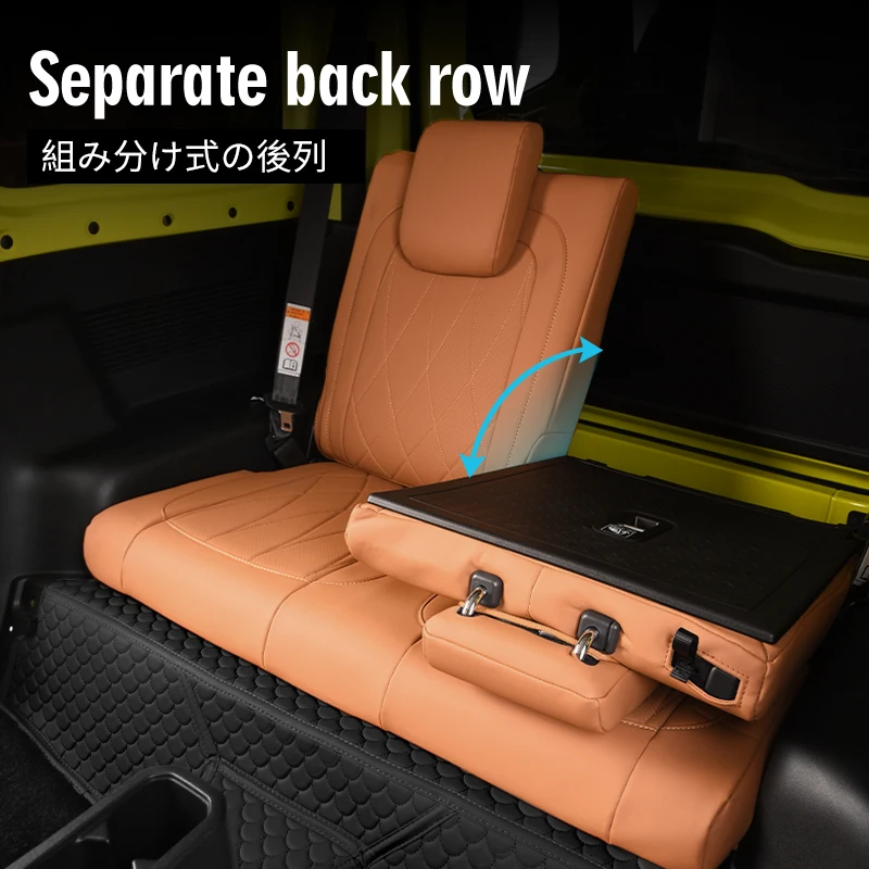 JIMNY JB64 JB74 용 새 카시트 커버 풀 서라운드 2019 2020 2021 2022 PU 가죽 쿠션 방수 인테리어 액세서리