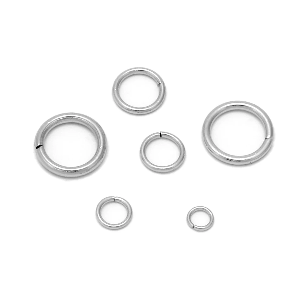 스테인리스 스틸 워터 골드 점프 링 커넥터, DIY 쥬얼리 제작 액세서리, 소모품 조사, 4mm, 5mm, 6mm, 7mm, 8mm, 100-200 개
