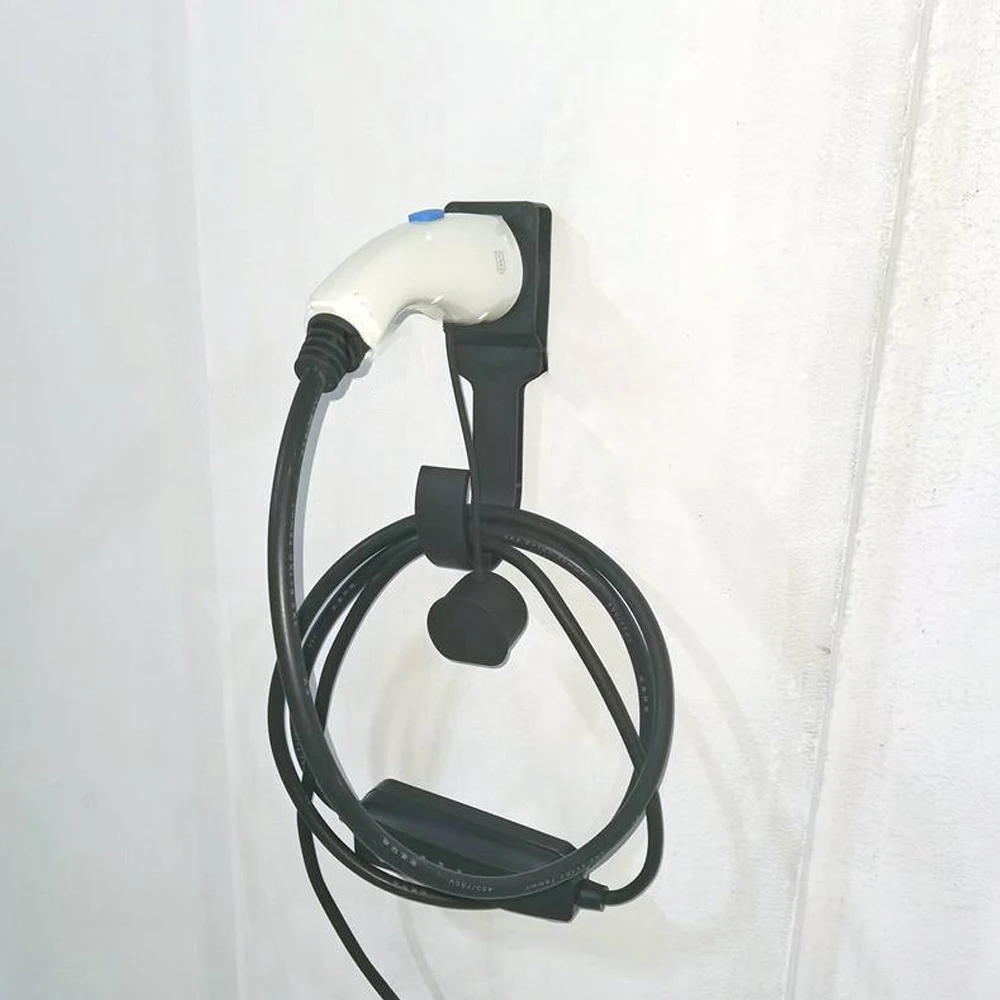 EV 충전기 케이블 홀더 건 헤드 소켓, 전기 자동차 플러그 타입 2 타입 1 벽 마운트 브래킷 홀스터 독, EV 액세서리