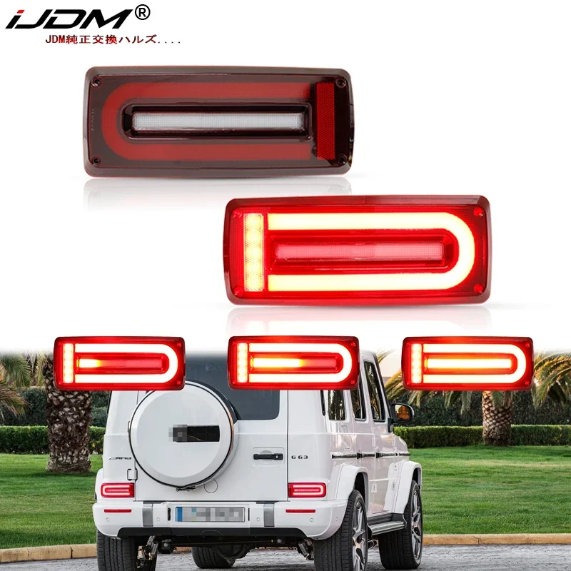 스타일 풀 LED 방향 지시등, 브레이크 램프, 메르세데스 W463 G 클래스 G500 G550 G55 G63 AMG 99-2018 호환 title=스타일 풀 LED 방향 지시등, 브레이크 램프, 메르세데스 W463 G 클래스 G500 G550 G55 G63 AMG 99-2018 호환 
