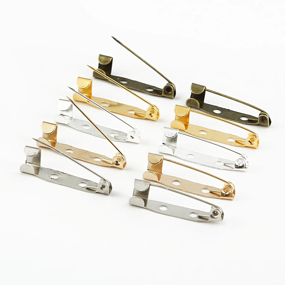 브로치 클립 베이스 핀, 안전 핀 브로치 설정 빈 베이스, DIY 쥬얼리 제작 용품, 15mm, 20mm, 25mm, 30mm, 35mm, 로트당 10 개 title=브로치 클립 베이스 핀, 안전 핀 브로치 설정 빈 베이스, DIY 쥬얼리 제작 용품, 15mm, 20mm, 25mm, 30mm, 35mm, 로트당 10 개 