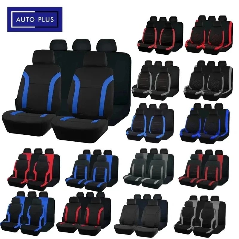 AUTO PLUS 유니버설 스포츠 폴리에스터 자동차 시트 커버 세트, 대부분의 차량 플레인 패브릭 바이 컬러 스타일리시 액세서리 시트 프로텍터 title=AUTO PLUS 유니버설 스포츠 폴리에스터 자동차 시트 커버 세트, 대부분의 차량 플레인 패브릭 바이 컬러 스타일리시 액세서리 시트 프로텍터 