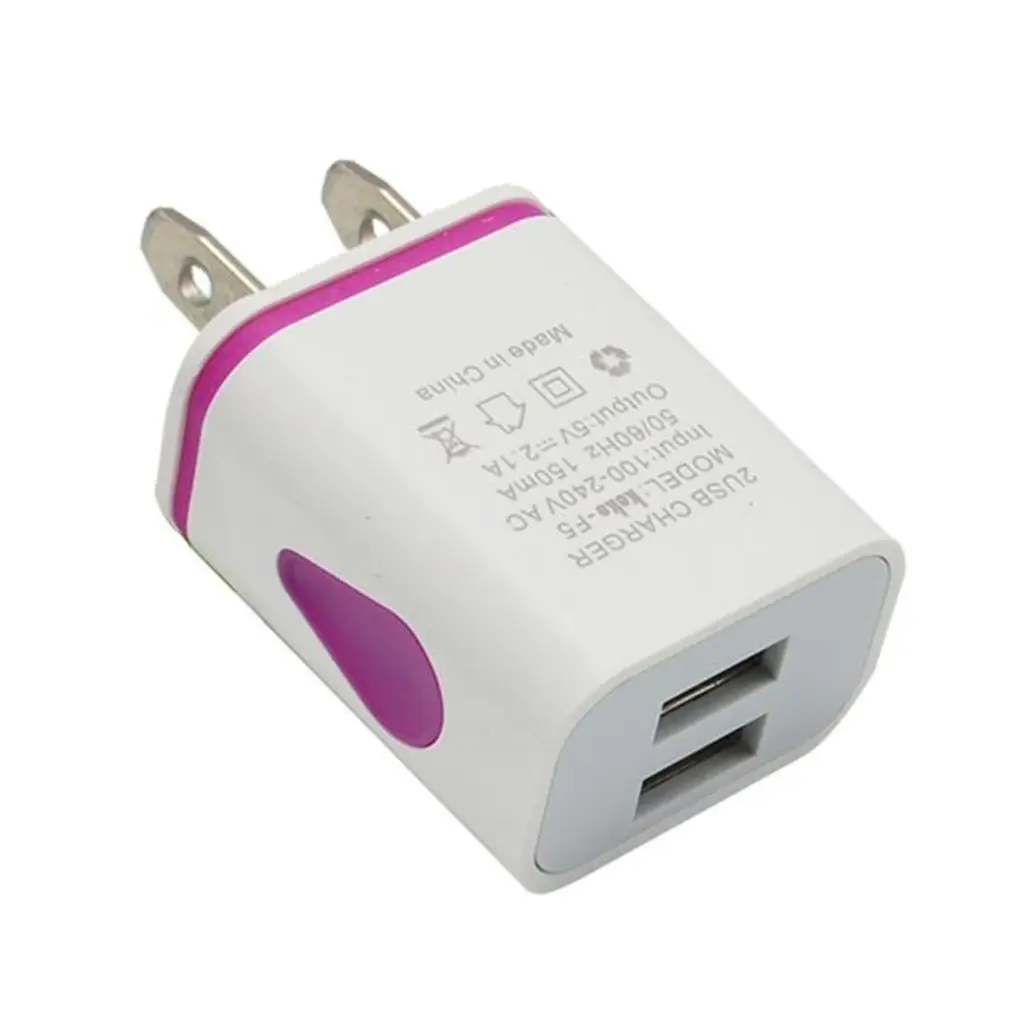 삼성 샤오미 USB 벽 충전기, 듀얼 포트 2A 출력, 여행용 플러그 전원 어댑터, 전화 EU/US 플러그 호환
