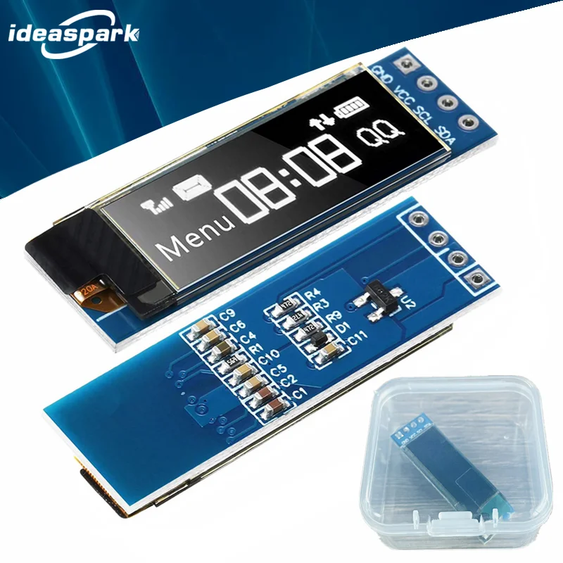 아두이노용 OLED 디스플레이 모듈, SSD1306 I2C IIC SPI 시리얼, 128x64 LCD, 4 핀 옐로우 블루 화이트 블루, 핀 헤더 납땜, 0.96 인치