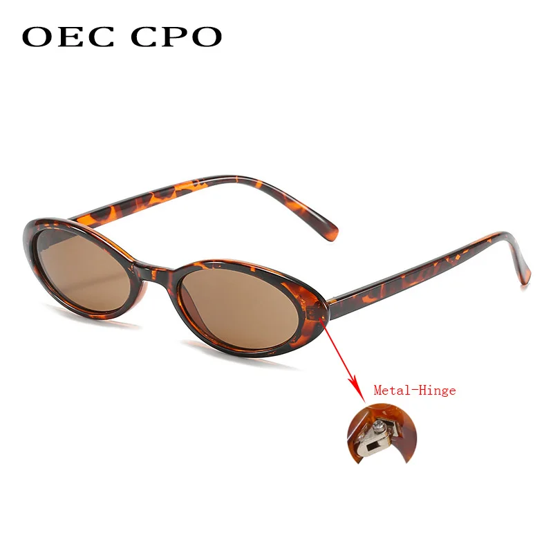 OEC CPO 여성용 레오파드 브라운 선글라스, 섹시한 작은 타원형 선글라스, 레트로 컬러 쉐이드 안경, 2021 신상 패션 title=OEC CPO 여성용 레오파드 브라운 선글라스, 섹시한 작은 타원형 선글라스, 레트로 컬러 쉐이드 안경, 2021 신상 패션 