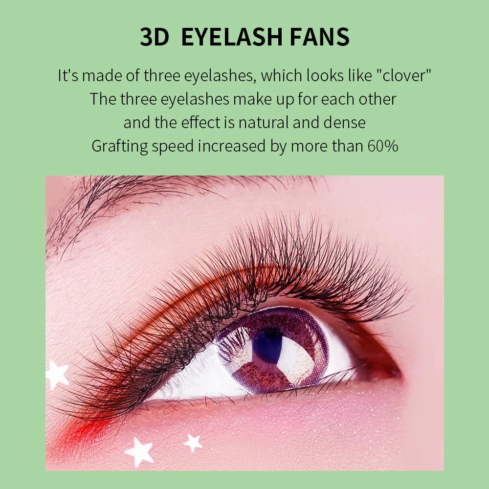 GLAMLASH L LU M W 모양 속눈썹 연장, 3D 프리메이드 볼륨 팬 속눈썹, W 스타일, YY 인조 밍크 볼륨 속눈썹, 자연 속눈썹