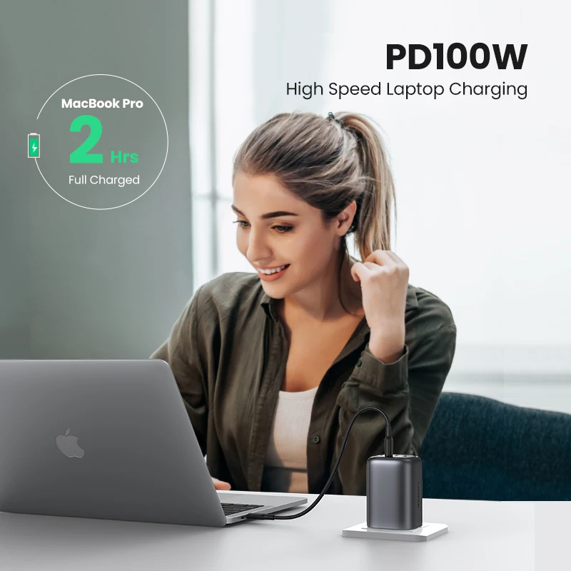 UGREEN 영국 플러그 GaN 100W 65W 빠른 충전기 Macbook 태블릿에 대 한 빠른 충전 아이폰 Xiaomi USB Type C PD 충전 아이폰 13