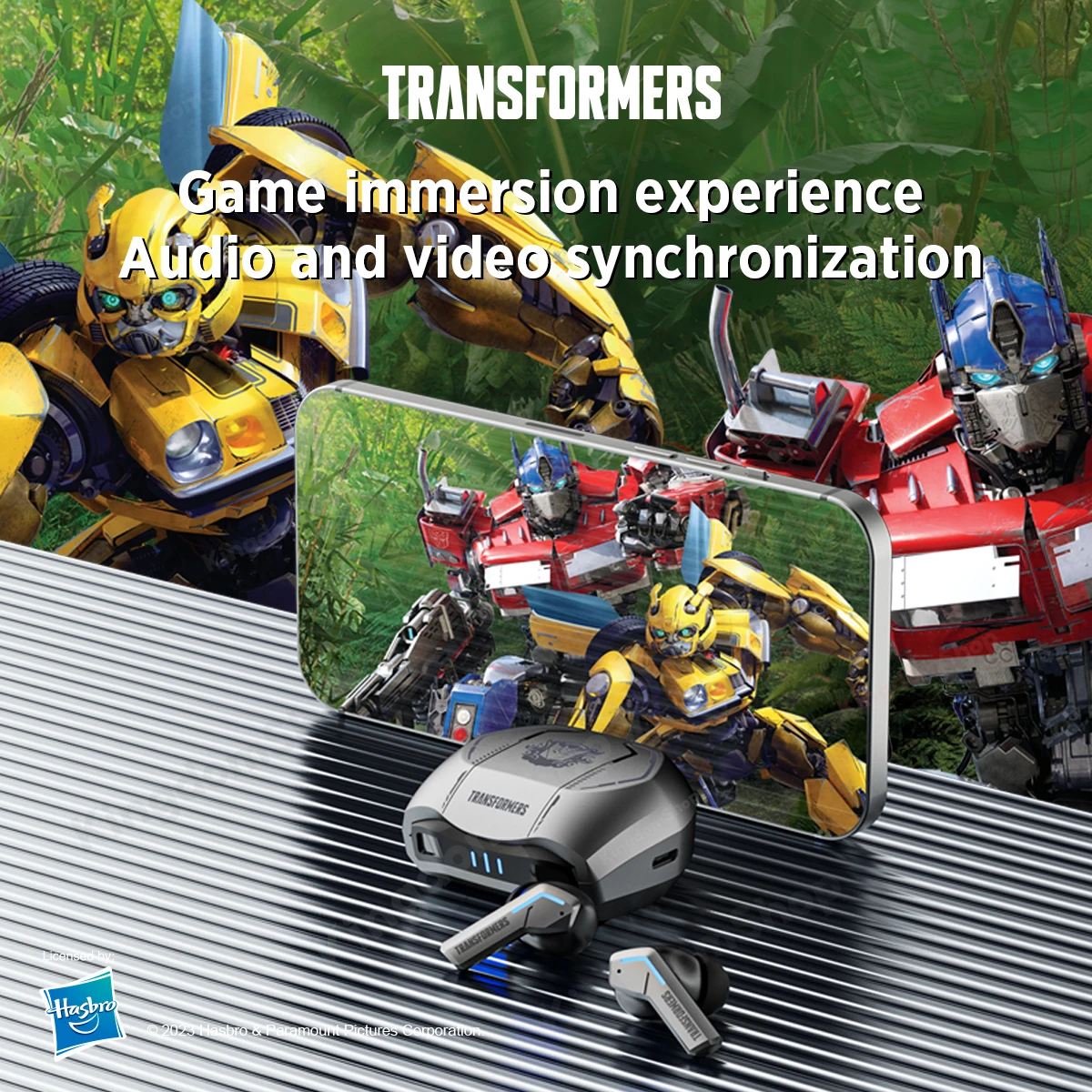 TRANSFORMERS TF-T06 무선 블루투스 이어폰, 소음 감소 헤드폰, 게임 음악 선택 이어버드, 1 개, 2 개, 3 개, 5/10 개 도매