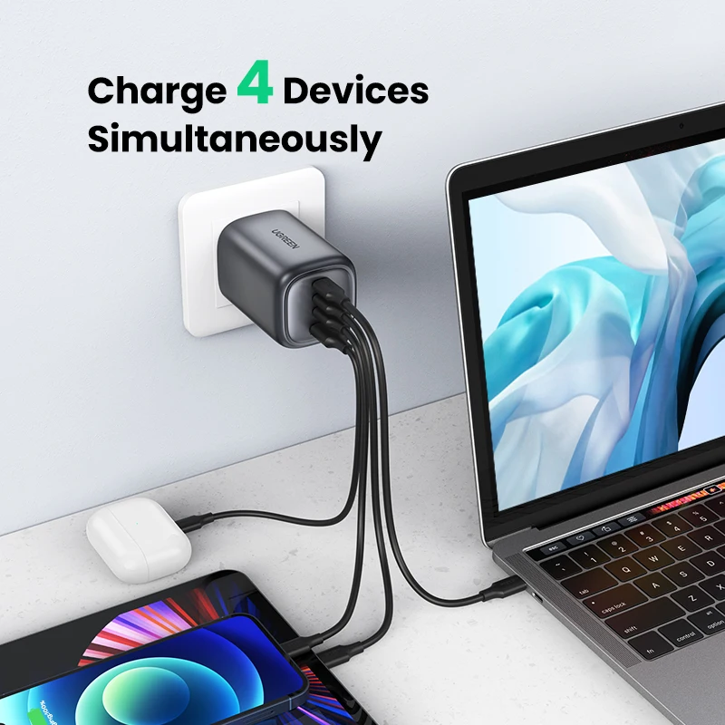 UGREEN 영국 플러그 GaN 100W 65W 빠른 충전기 Macbook 태블릿에 대 한 빠른 충전 아이폰 Xiaomi USB Type C PD 충전 아이폰 13