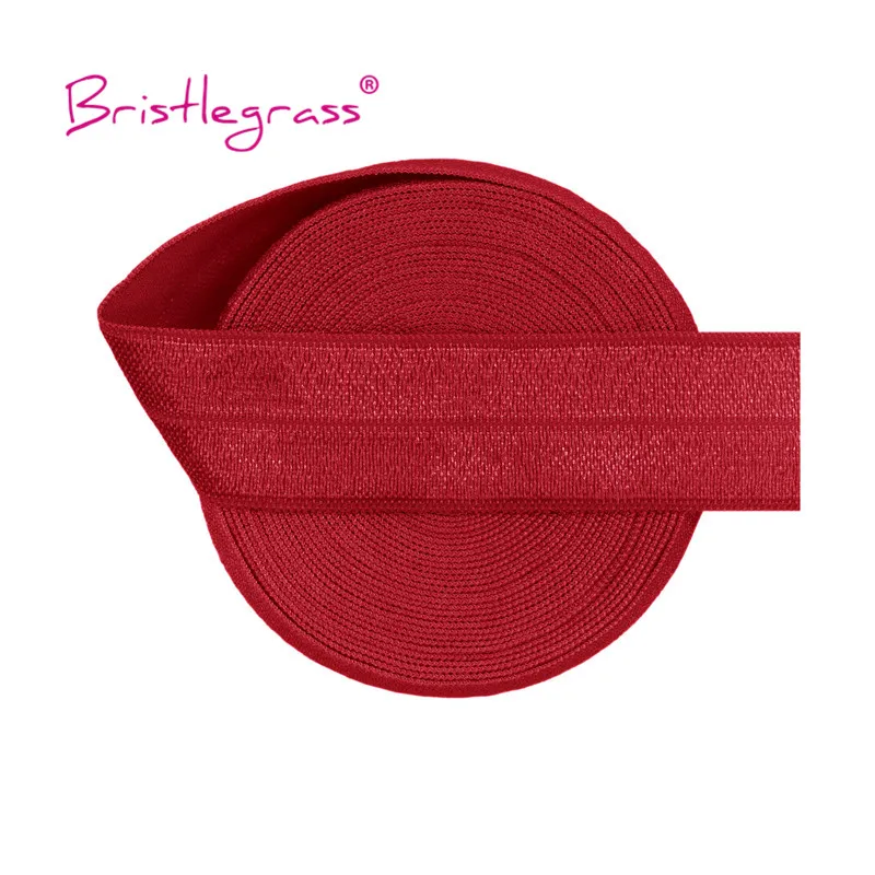 BRISTLEGRASS 솔리드 샤이니 FOE 폴드 오버 탄성 스판덱스 새틴 밴드 헤어 타이 헤드밴드 드레스 바느질 레이스 트림, 2 5 10 야드 3/4 인치 20mm