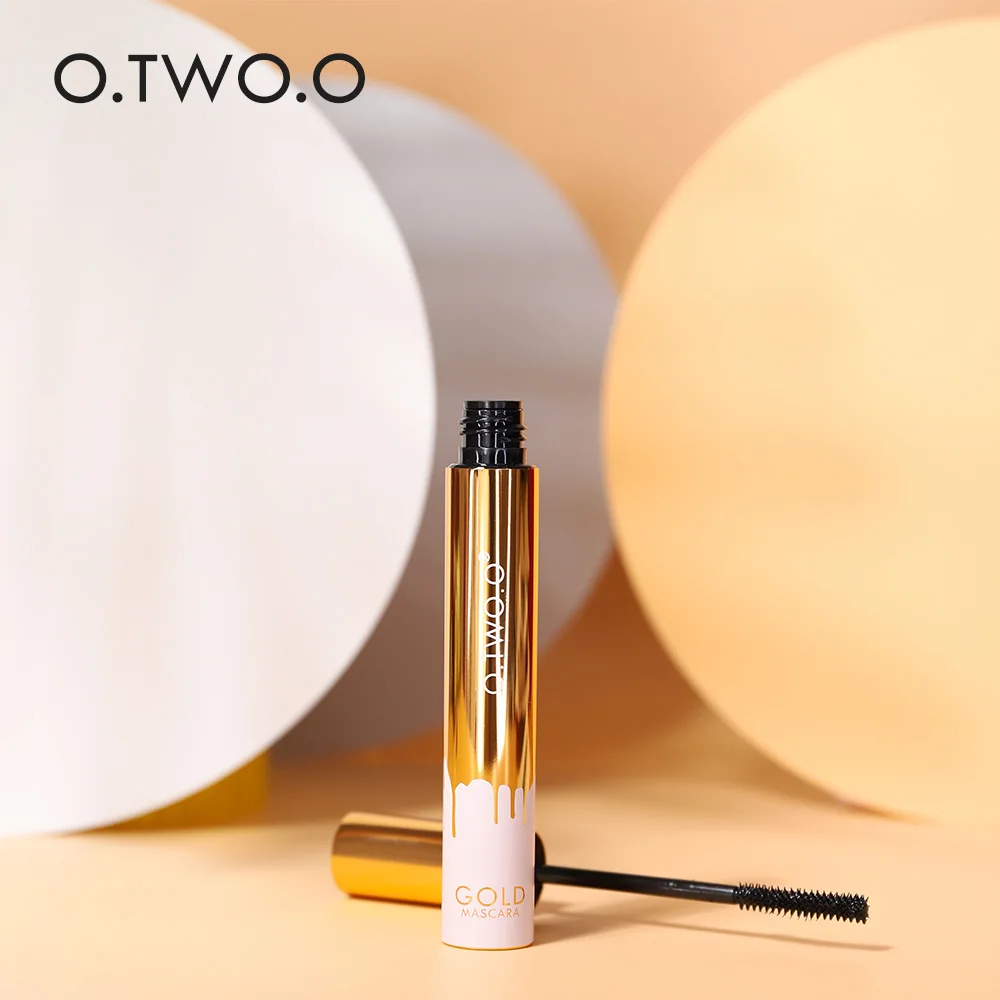 O.TWO.O 3d 마스카라 길게하는 블랙 래쉬 속눈썹 연장 아이 래쉬 브러쉬 뷰티 메이크업 롱웨어 골드 컬러 마스카라