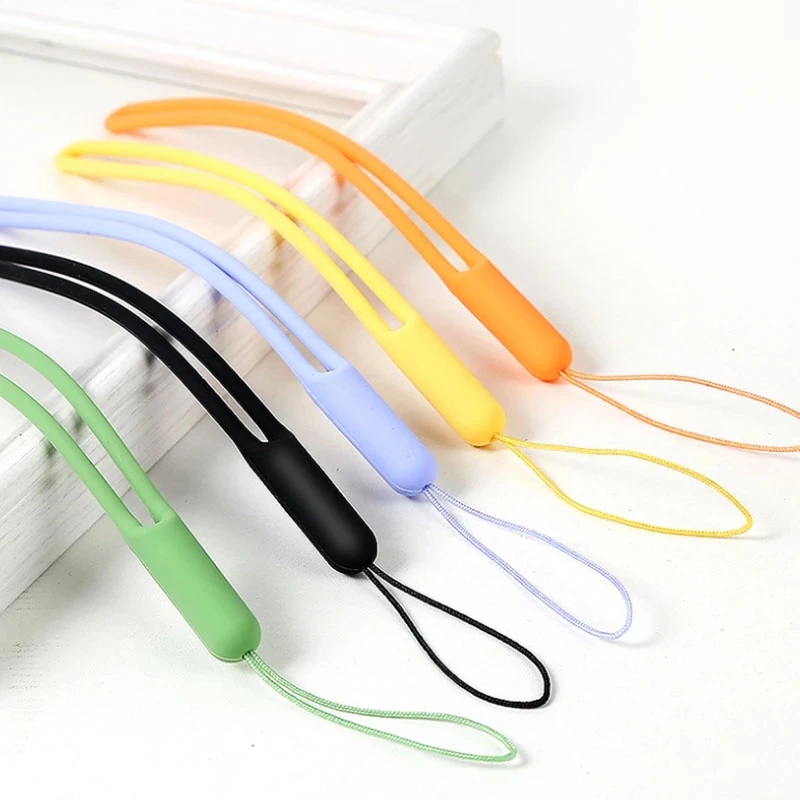 휴대폰용 짧은 실리콘 손목 스트랩 핸드 랜야드, 아이폰 11, 삼성 카메라, 고프로 USB 플래시 드라이브 키, ID 카드 키코드 키체인