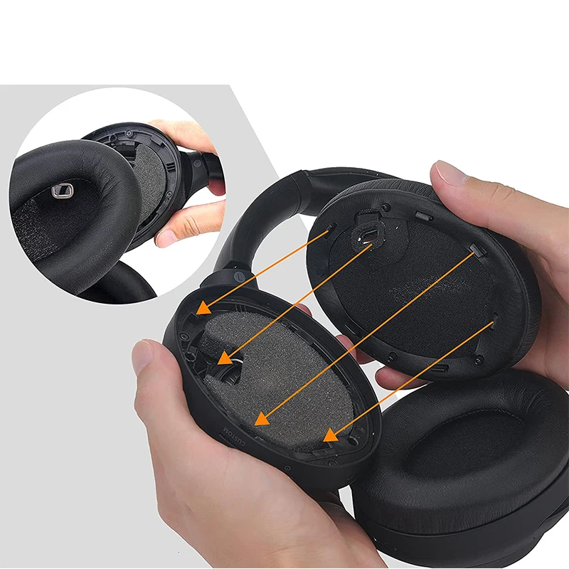 KUTOU 교체용 이어 패드 쿠션, 소니 WH-1000XM4 헤드폰 소프트 메모리 폼 패드, 1000 XM4 1000XM4 이어패드