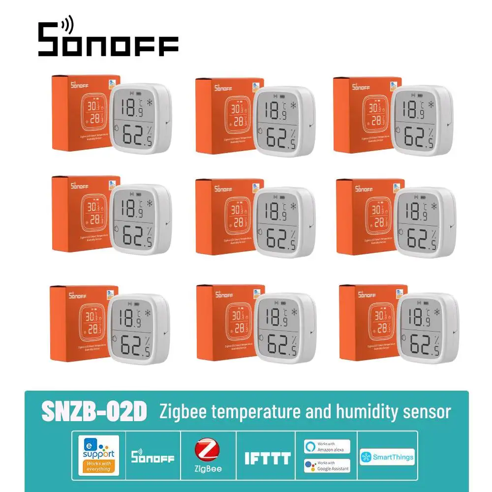 SONOFF SNZB-02D 지그비 온도 습도 센서, 스마트 홈 자동화 실시간 모니터, Ewelink 알렉사 구글 홈 어시스턴트 title=SONOFF SNZB-02D 지그비 온도 습도 센서, 스마트 홈 자동화 실시간 모니터, Ewelink 알렉사 구글 홈 어시스턴트 