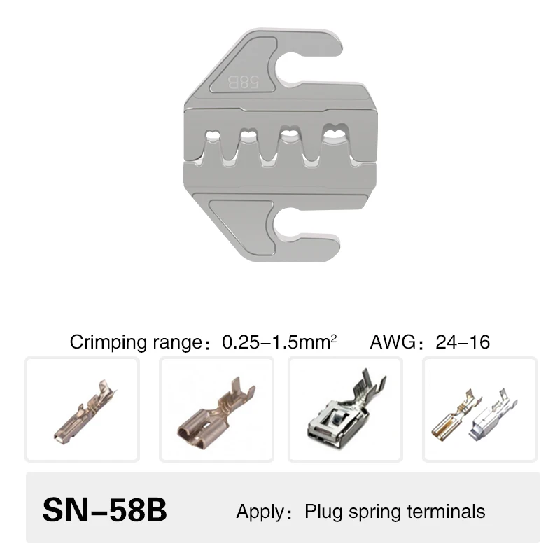 압착 공구 플라이어 압착 조 세트, 4mm 슬롯 조, SN-48BS/58B/02C/2546B/2549 /06/X6/06WF/03H, 압착 단자에 사용