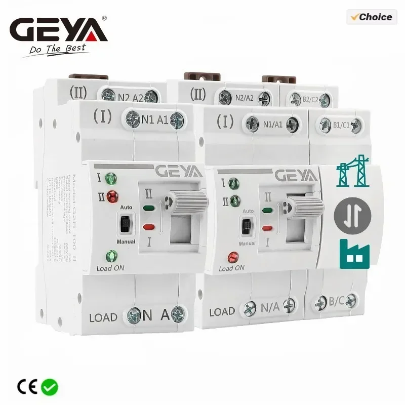 GEYA G2R 딘 레일 2P 4P ATS 이중 전원 자동 전환 스위치, 전기 선택기 스위치, 무정전 전원 25A, 40A, 63A title=GEYA G2R 딘 레일 2P 4P ATS 이중 전원 자동 전환 스위치, 전기 선택기 스위치, 무정전 전원 25A, 40A, 63A 