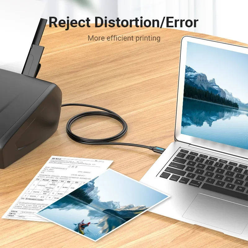 Vention-USB 프린터 케이블 USB 유형 B Male to A Male USB 2.0 케이블, 캐논 엡손 HP ZJiang 라벨 프린터 USB 2.0 프린터 케이블