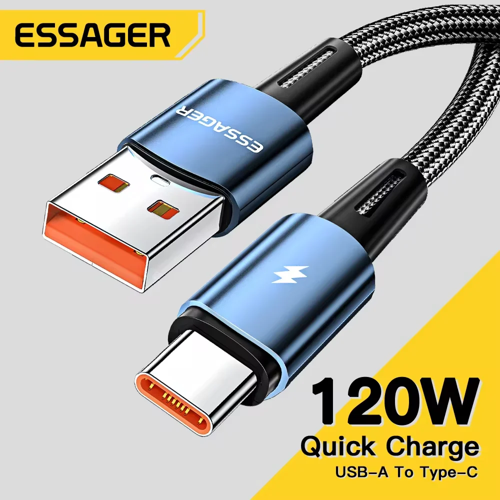 Essager-120W 초고속 충전 타입-C 67W 케이블 고속 충전 USB 케이블 6A, 샤오미 12Pro 레드미 K50 노트 11Pro 블랙 샤크 5Pro 용 title=Essager-120W 초고속 충전 타입-C 67W 케이블 고속 충전 USB 케이블 6A, 샤오미 12Pro 레드미 K50 노트 11Pro 블랙 샤크 5Pro 용 