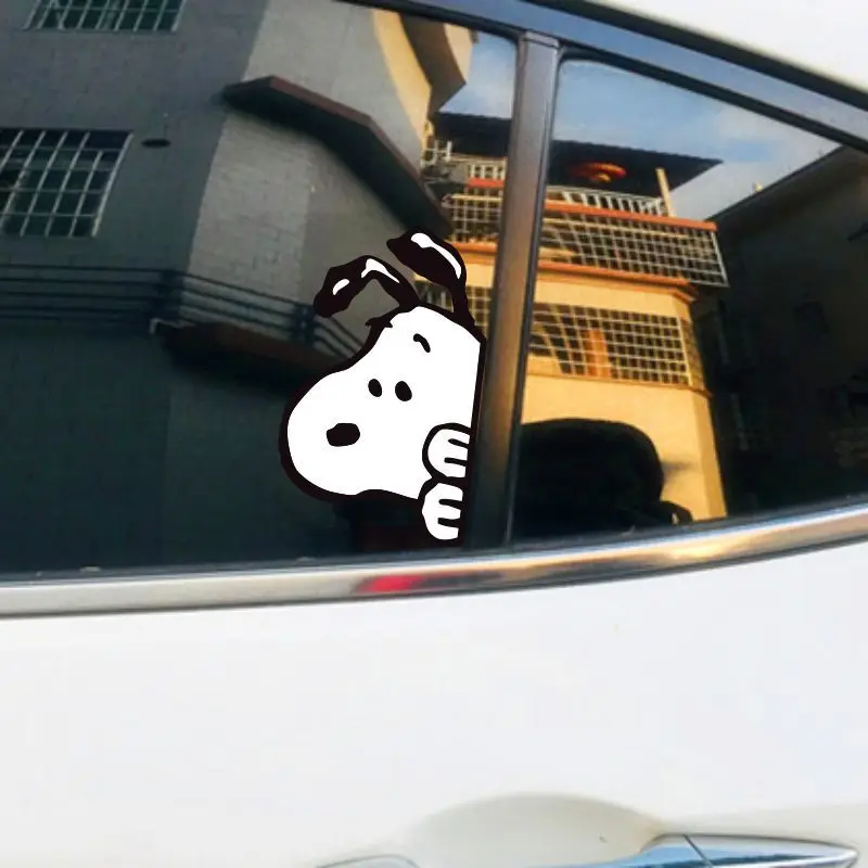 스누피 자동차 창문 데칼 비닐 방수 스티커 범퍼 스티커, 자동차 트럭 SUV 창문 자동차 외부 액세서리